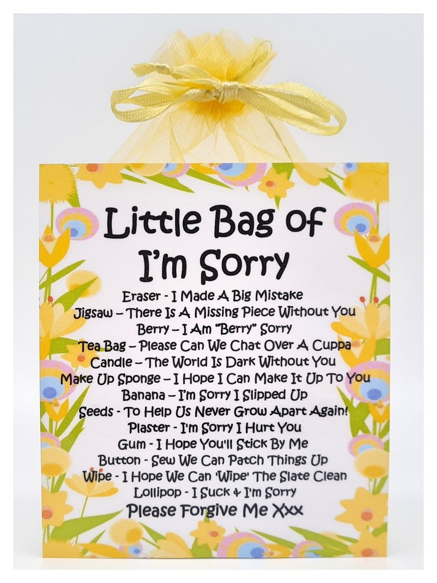 Little Bag of I’m Sorry - A Unique Fun Novelty Gift & Keepsake ! 