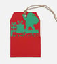 Handmade Christmas Gift Tags, Slide In Message Tags, Red Set of 4 - Image 9