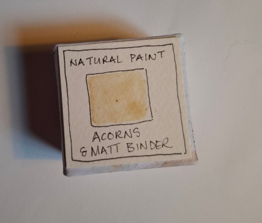 Pot of Hand Made, Natural Watercolour Paint. Acorn.