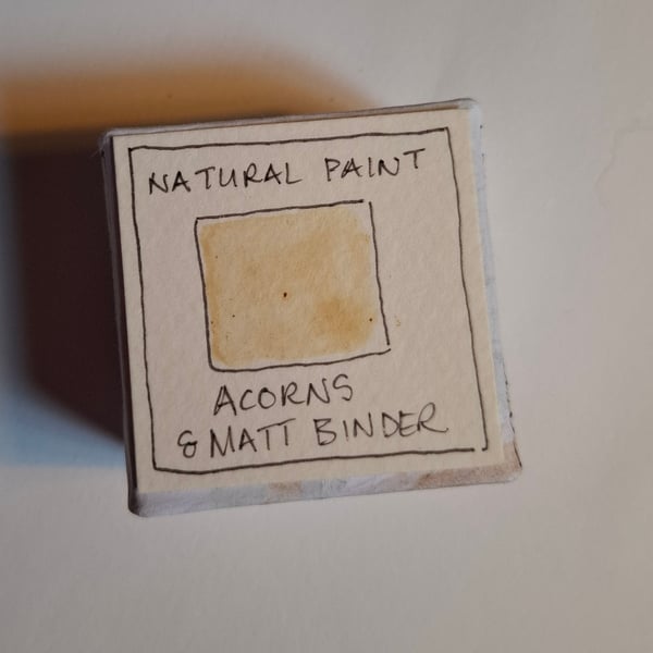 Pot of Hand Made, Natural Watercolour Paint. Acorn.