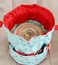 Small Drawstring Reversible Knitting or Crochet Project Bag - Image 7