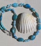 Turquoise Crazy Lace Agate & Magnesite Gemstone Statement Beaded Necklace