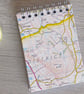 A7 Handmade Spiral Notebook with Recycled Map Cover - Image 9