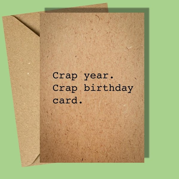 Funny Birthday Card, Card for friend, Lockdown, Isolation birthday card, Rubbish
