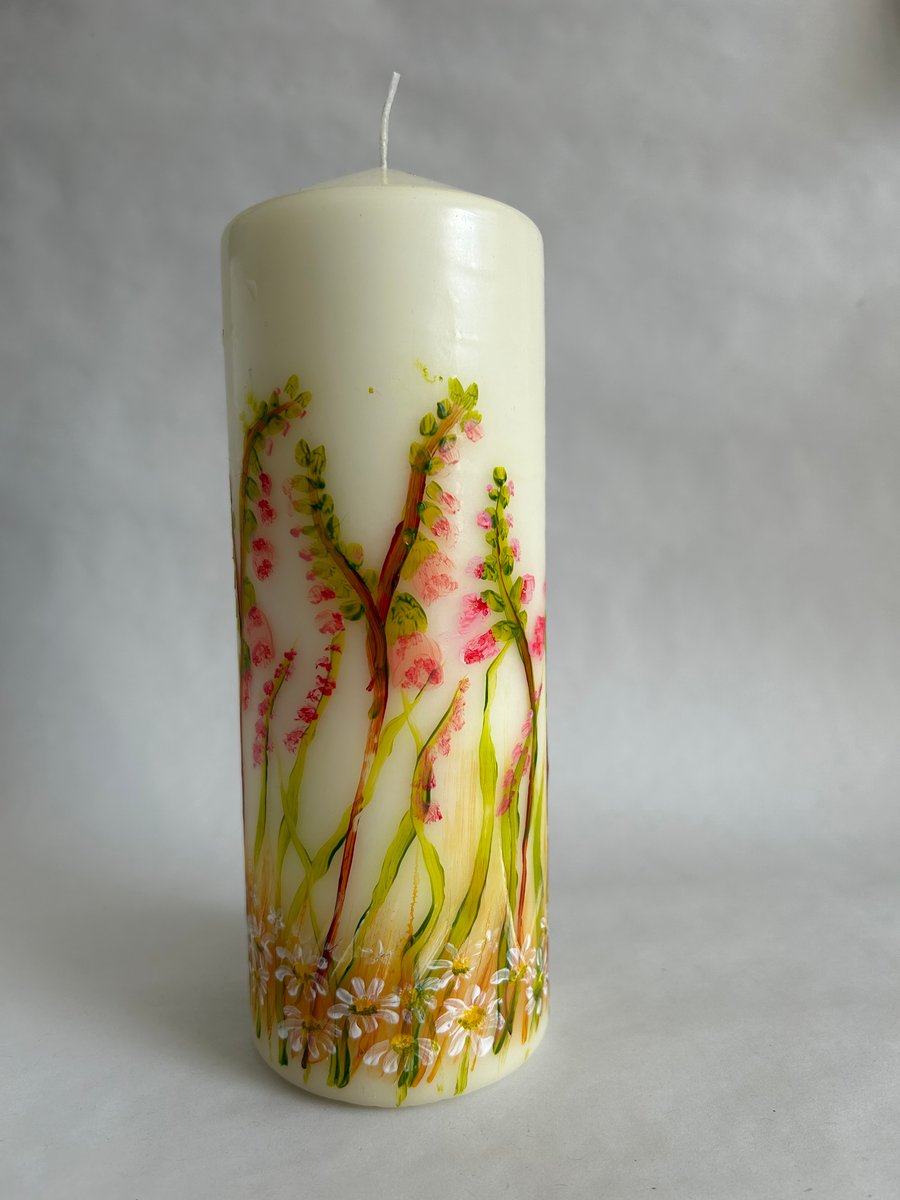 Hand painted candle
