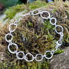 Sterling silver handmade freeform chain link bracelet 