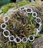 Sterling silver handmade freeform chain link bracelet 