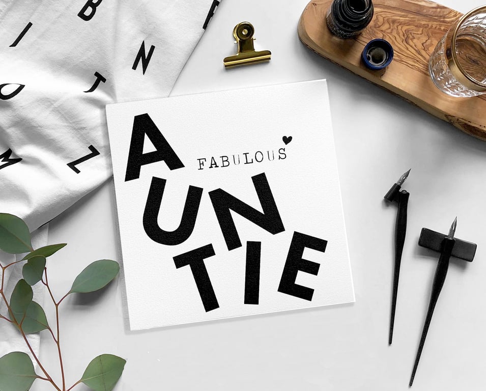 AUNTIE AUNTY Birthday card - Blank card