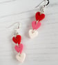 Hearts dangle stack Modern earrings - Image 2