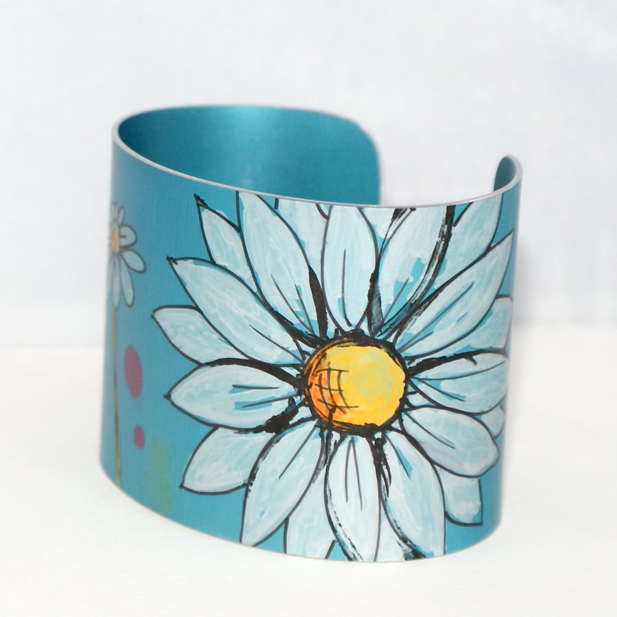 Painted daisy cuff