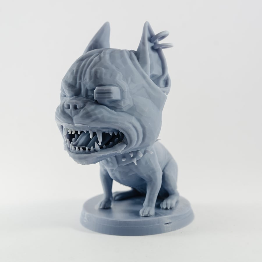 Cyberpunk 2077 V's Dog Bobblehead - 3D Printed Resin Model