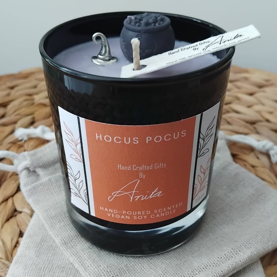 Halloween Hocus Pocus scented vegan soy wax candle