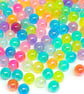 8mm Round AB Acrylic Beads, Transparent Various Colours for Jewellery Making