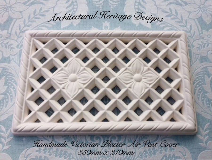 Decorative Handmade Victorian Plaster Air Vent Cover 