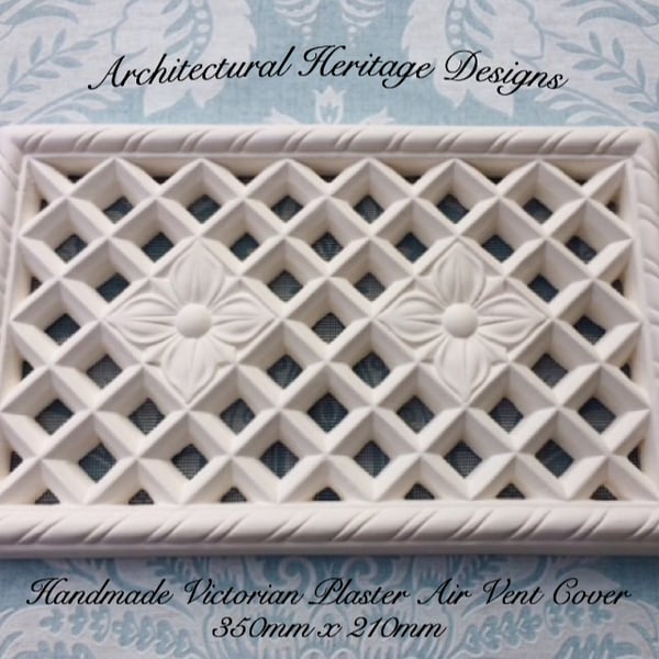 Decorative Handmade Victorian Plaster Air Vent Cover 