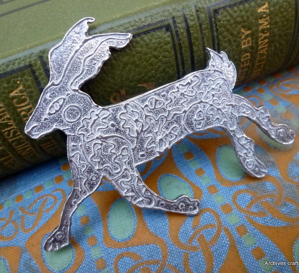 Hare brooch, pin.