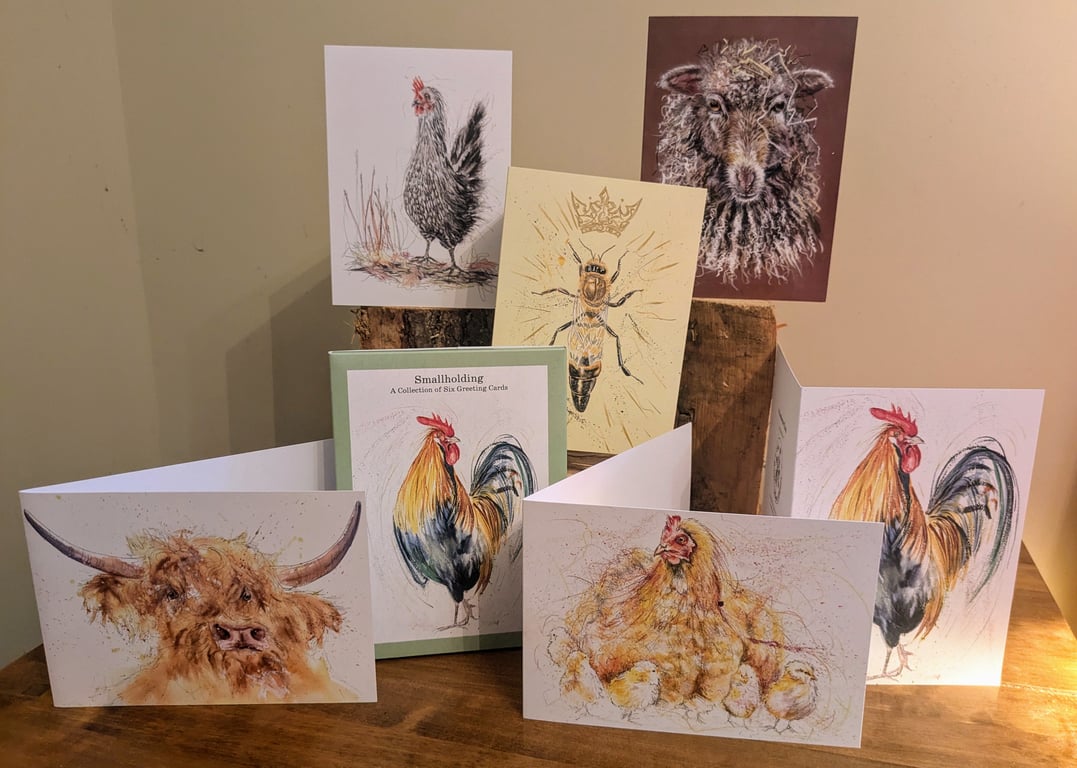 Smallholding, a selection pack of 6 themed cards
