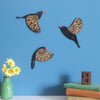 Folk Art Inspired Flying Blackbirds - Wall decor Hangings