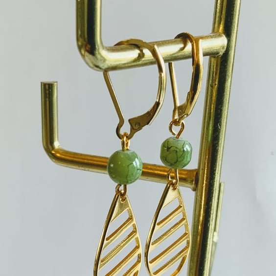 Gold Stainless Steel Earrings