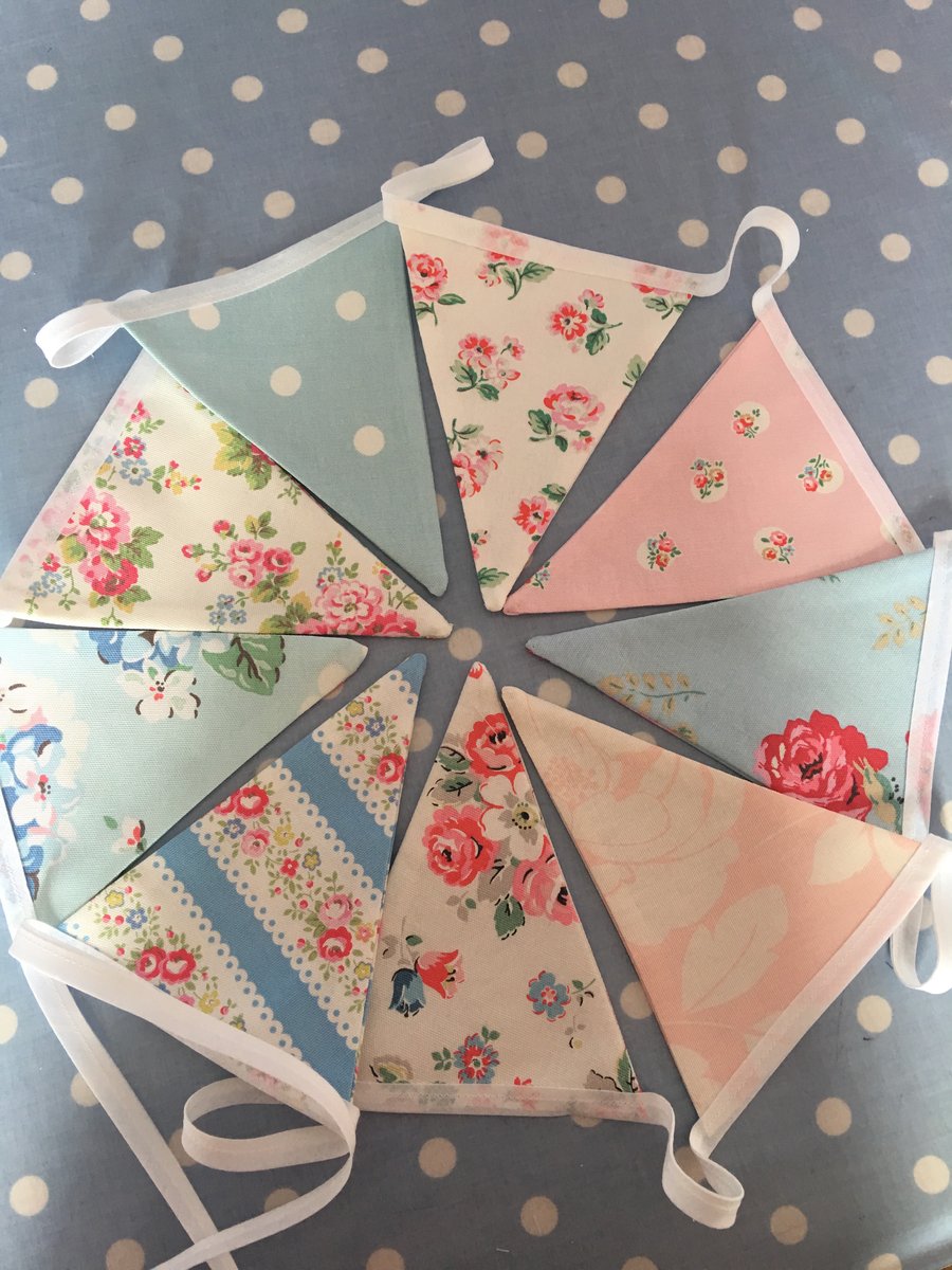10 ft Cath kidston cotton fabric bunting