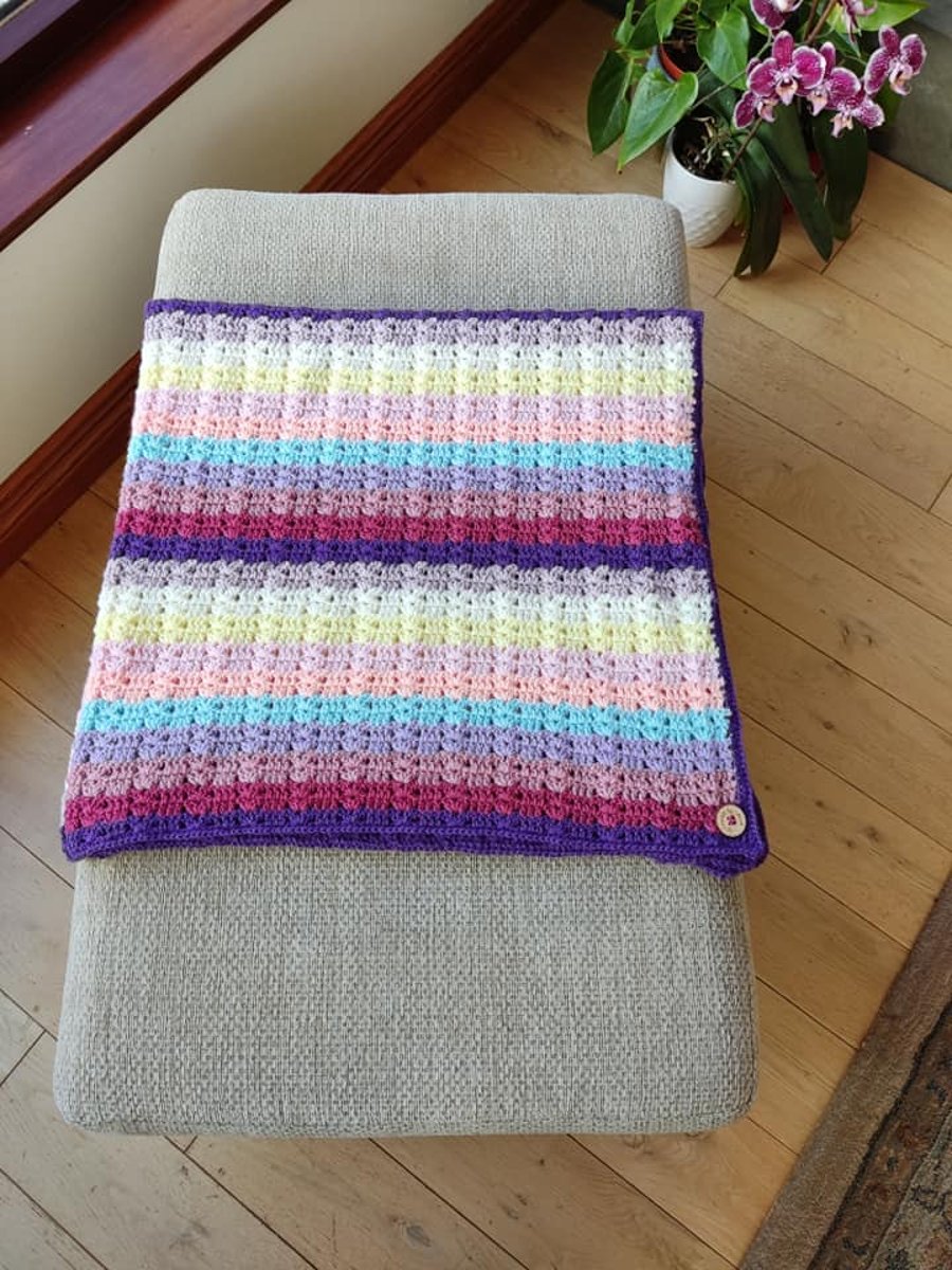 Made to order Lap-sized blanket made in a beautiful range of colours. 