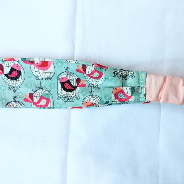 Retro-style headband, hairband with birdcage pattern