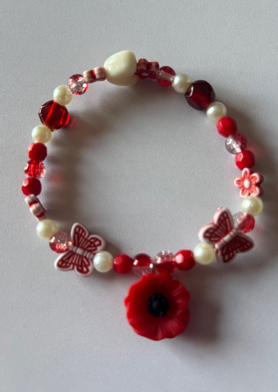 A beautiful handmade bracelet .