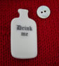 Small porcelain bottle brooch - Image 1