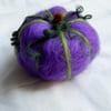 Small Felted Purple Pumpkin