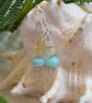 Blue Opal & Ethiopian Wello Opal Sterling Silver Earrings