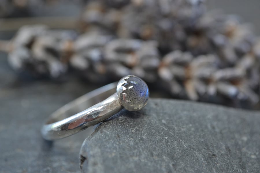 Labradorite and sterling silver ring 2 