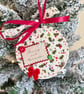 Personalised Mummy Bauble - Family Name Hoop - Christmas Tree Decoration 
