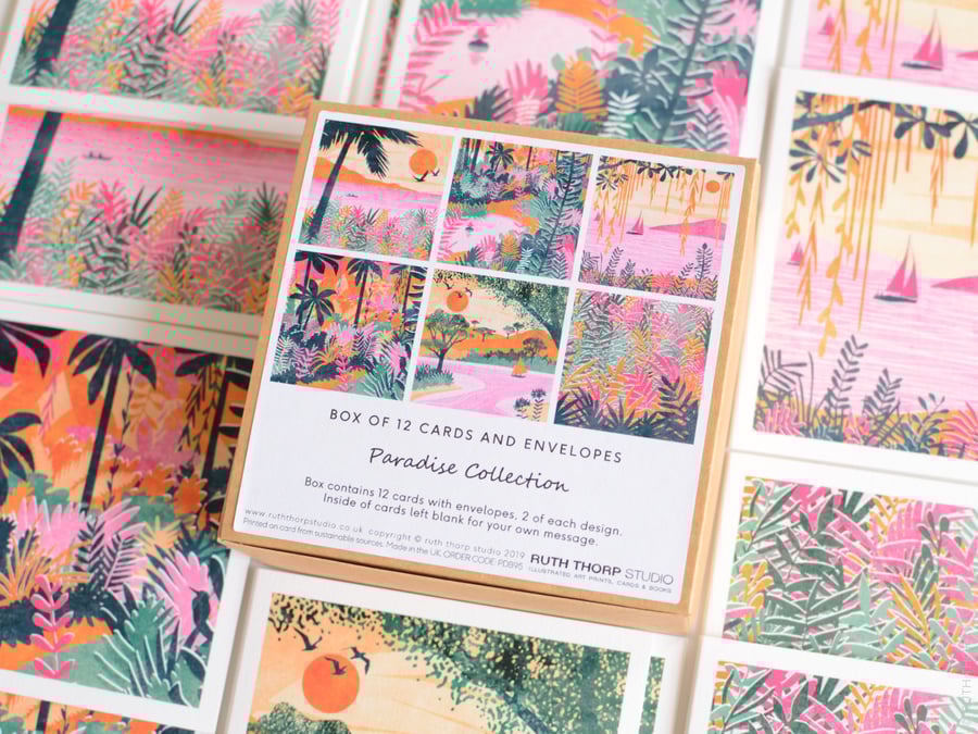 Paradise Collection - Box of 12 Small Cards