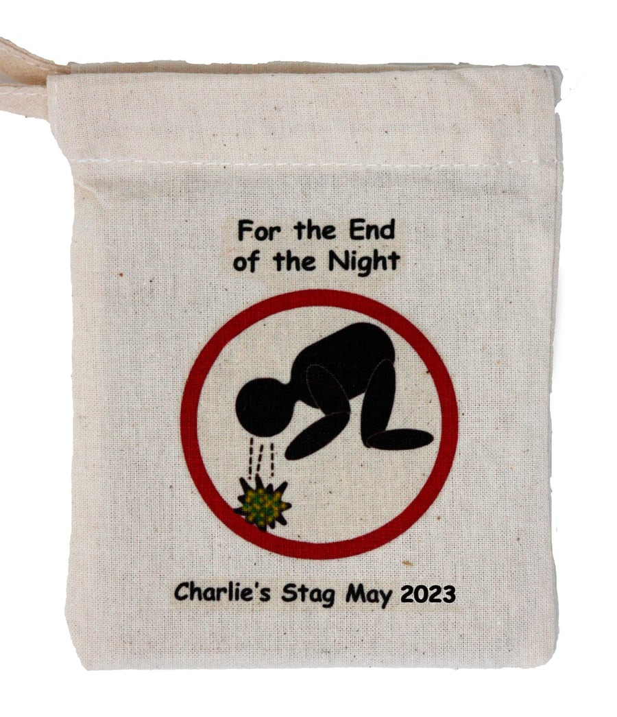 Personalised Bag for that special night out, Stag or Hen do humorous gift