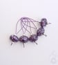 Lampwork Stitch Markers - Dark Purple Orchid - Image 2
