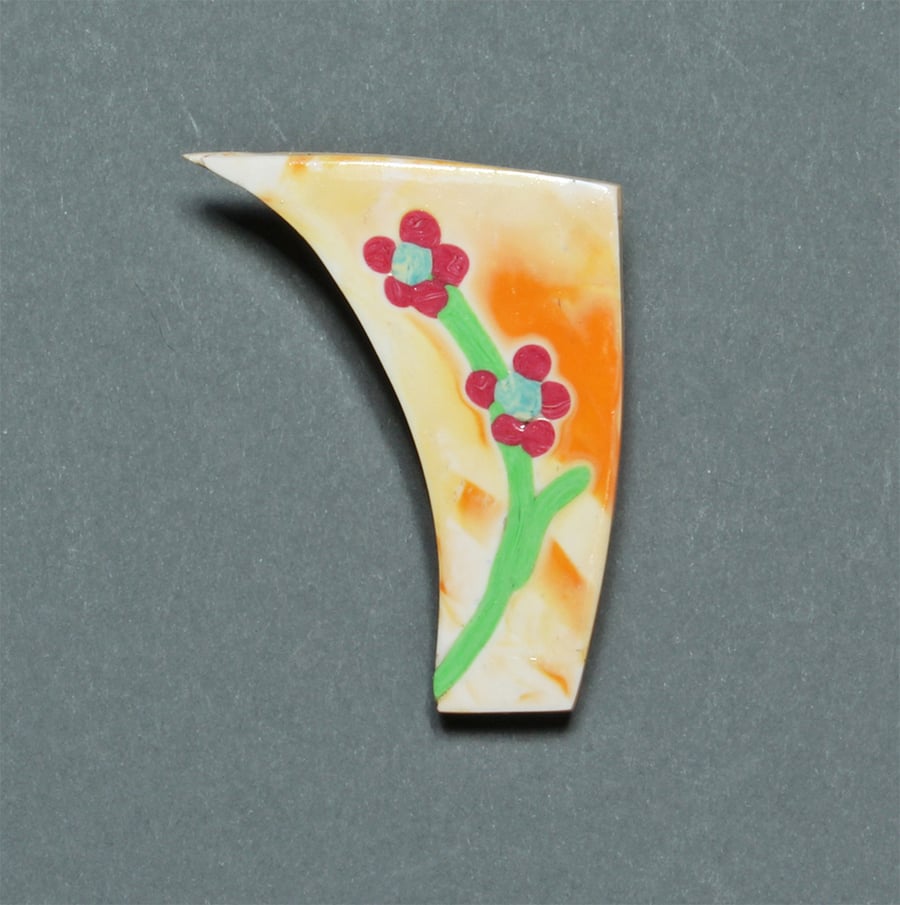 Pretty Flowers Brooch - Polymer Clay Brooch