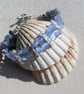 Blue Cat's Eye Hearts & Blue Aventurine Gemstone Beaded Bracelet