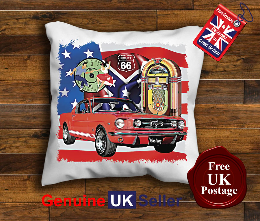 1957 Mustang fastback Cushion Cover, Choose Your Size