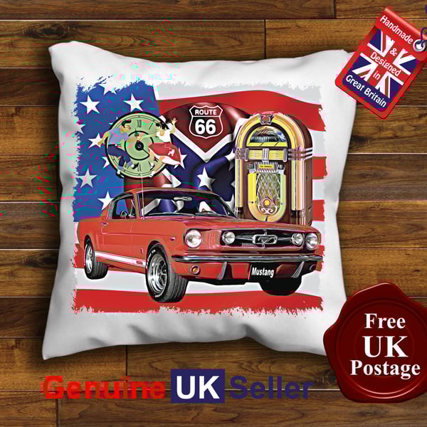 1957 Mustang fastback Cushion Cover, Choose Your Size