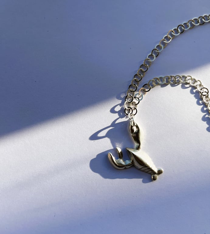 Sterling Silver Lobster Pendant Handmade Jewellery