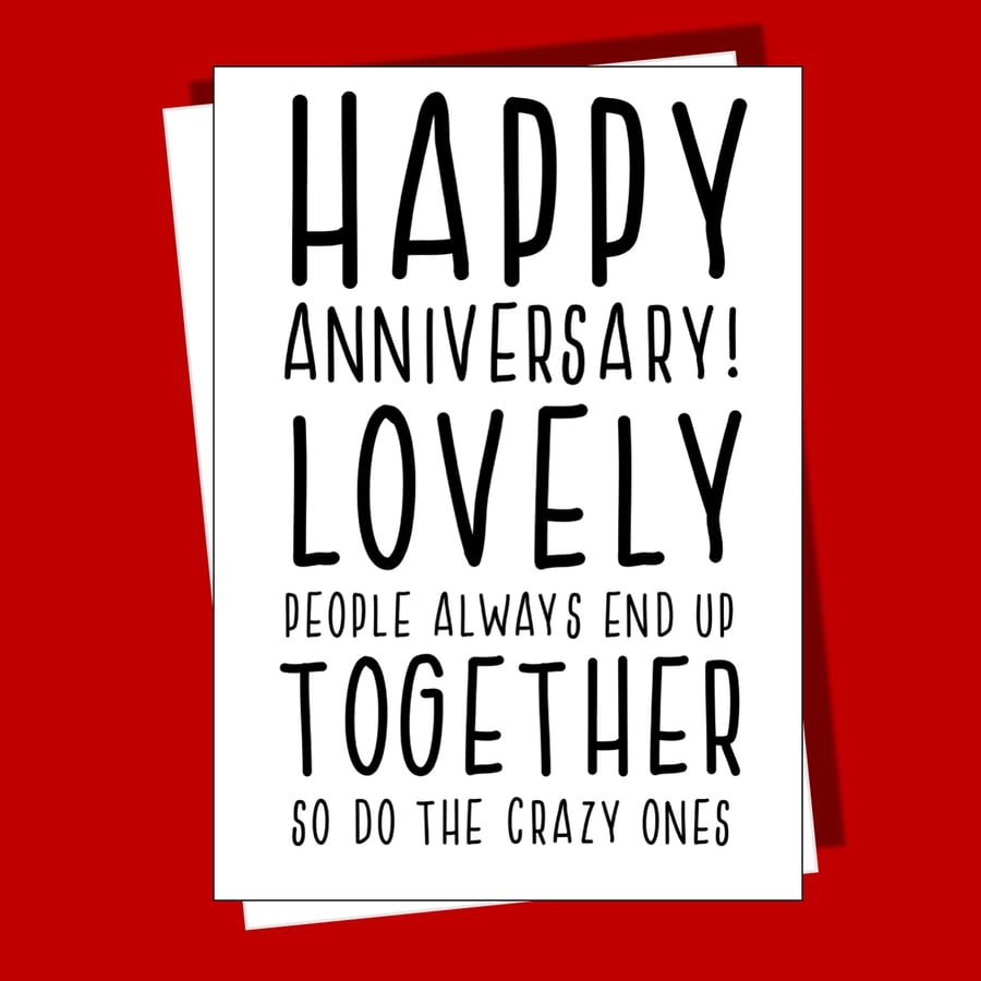 Anniversary Card, Love Card, 1st Anniversary, Couples, Funny Anniversary Card