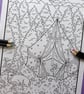 Tent In The Forest A4 Colouring Page Printable JPG by S Godwin Studio