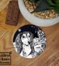 Saluki, Saluki Coaster, Saluki Gift, Sighthound Coaster, Dog Art,