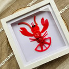 Framed Beach Plastic Red Lobster