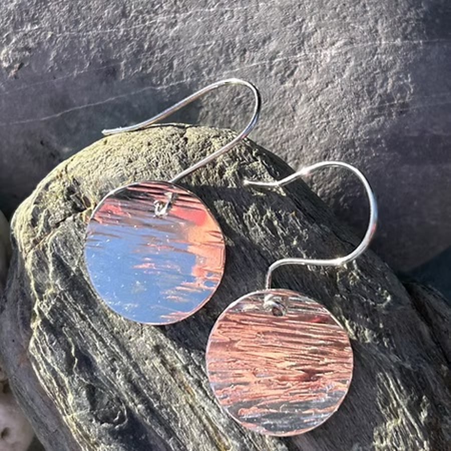 wild swims silver dangly earrings