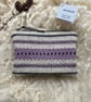 Wool Mini Pouch - Dusky Lilac: Handwoven in Wales