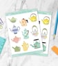 Teapot Stickers Sheet - Image 1