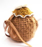 Mustard Tea Pot Cosy , hand knit , half price - Image 1