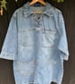 Reworked denim top - Frida Kahlo - Upcycled - Appliqué  - Image 2