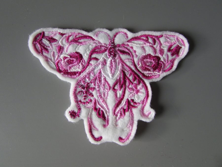 Embroidered Butterfly Applique Patch